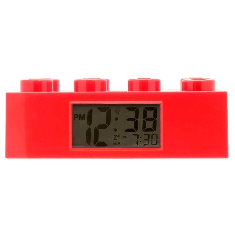 Reloj LEGO despertador ladrillo Rojo con pantalla de LCD digital