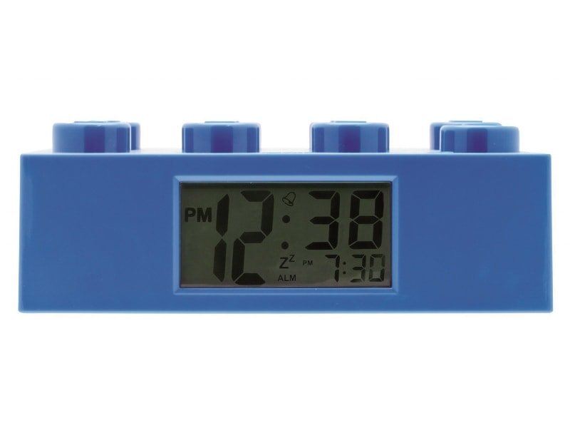 Reloj LEGO despertador ladrillo Azul con pantalla de LCD digital