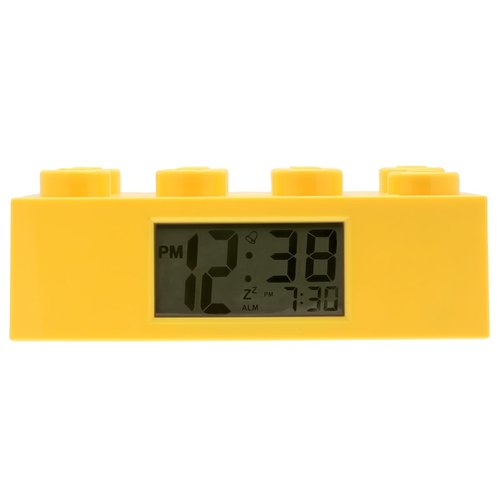 Reloj LEGO despertador ladrillo Amarillo con pantalla de LCD digital