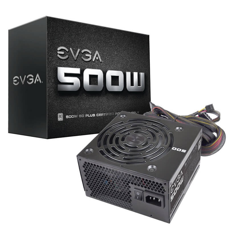 Fuente De Poder EVGA 500W 100-W1-0500-KR 80+