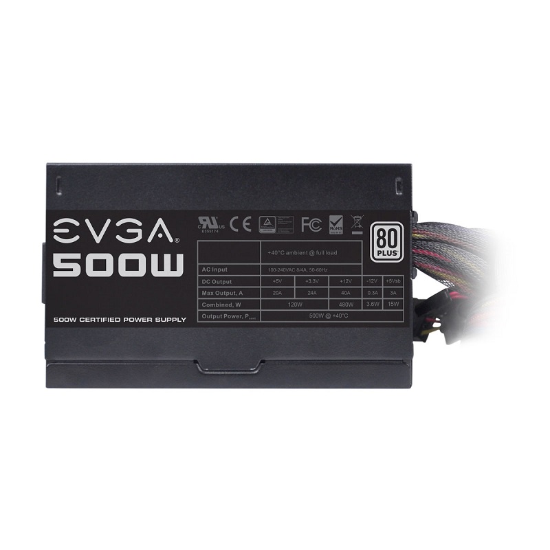 Fuente De Poder EVGA 500W 100-W1-0500-KR 80+