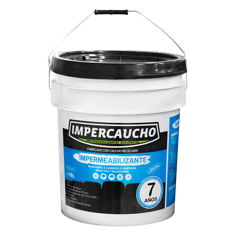 Impermeabilizante Impercaucho 12 años blanco 19 L