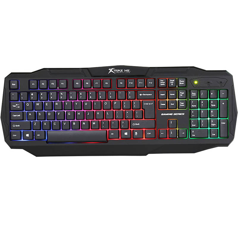 Kit Gamer Teclado Diadema Mouse Mousepad Gaming Pc Xtrikeme CM-400 Retroiluminado eSport