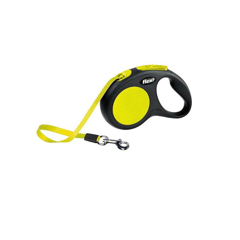 Correa New Classsic Neon Reflect Fluorescente Perro S Flexi