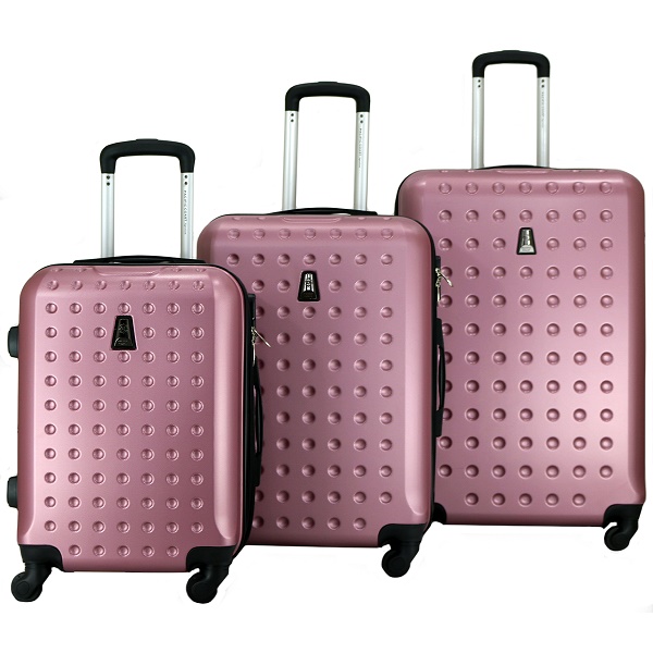 MALETAS ABS CON RUEDAS, PACIFIC COAST 03, SET DE 3, COLOR ROSA