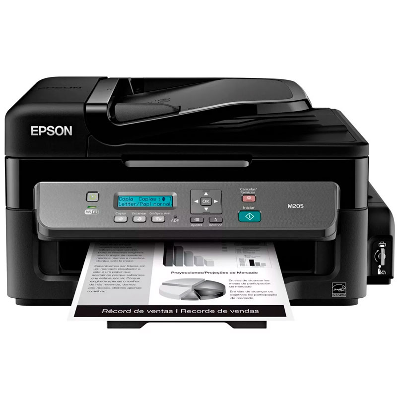 Multifuncional Epson M205 WorkForce Tinta Continua Red Adf Inalambrica
