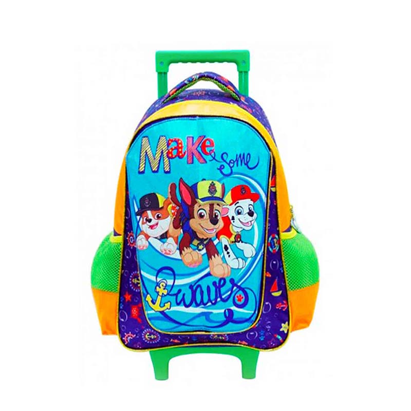 Mochila de Carro Escolar ATM PACKS, Paw Patrol 1102-Morado con Verde
