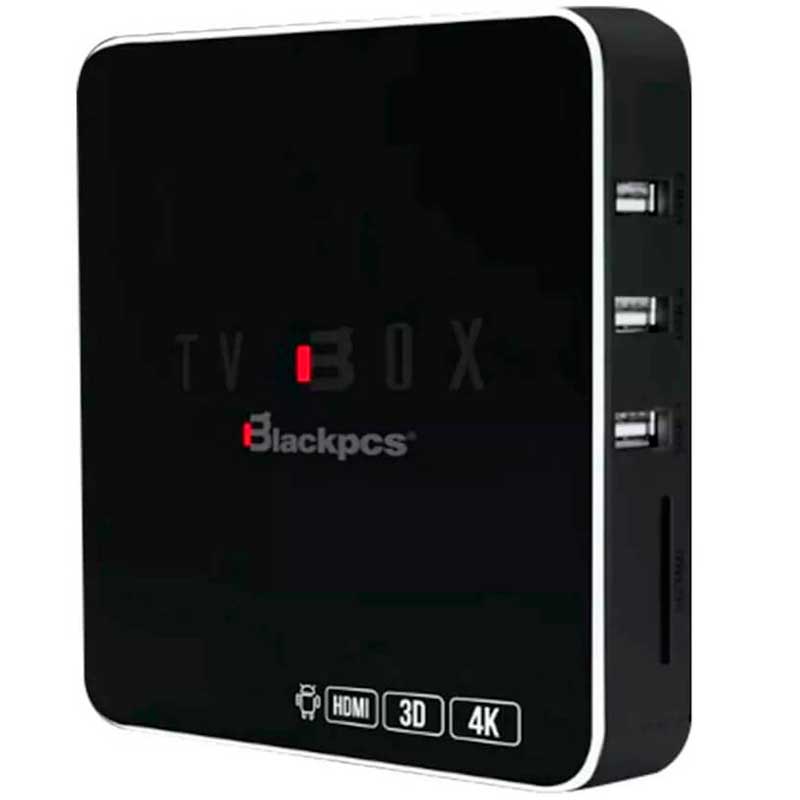 Android TV Box BLACKPCS EO104K-BL 7.1 HDMI WIFI Control Remoto