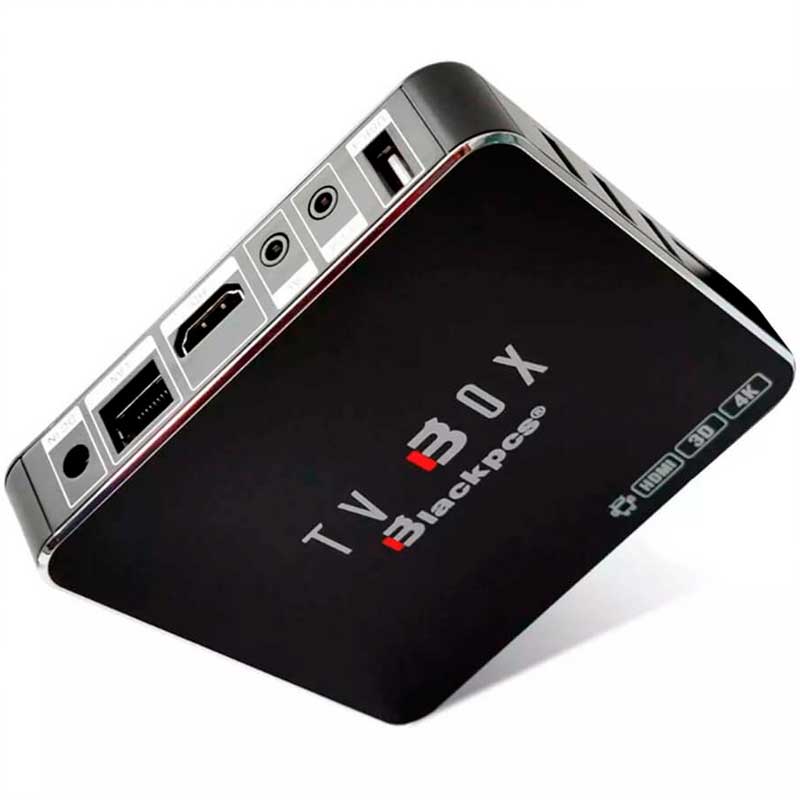 Android TV Box BLACKPCS EO104K-BL 7.1 HDMI WIFI Control Remoto