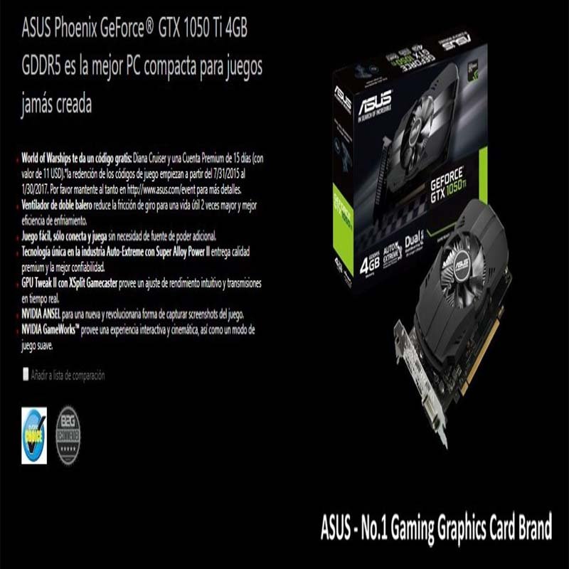 Computadora Pc Gamer Gtx 1050ti 4gb Intel I5 1tb 8gb 80+ Tuf