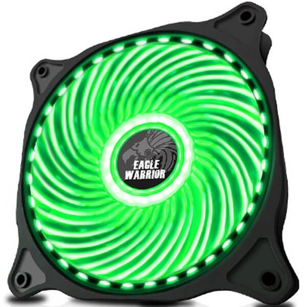 Ventilador Eagle Warrior 120mm 33 LED Verde ACLEDFAN33G03EGW