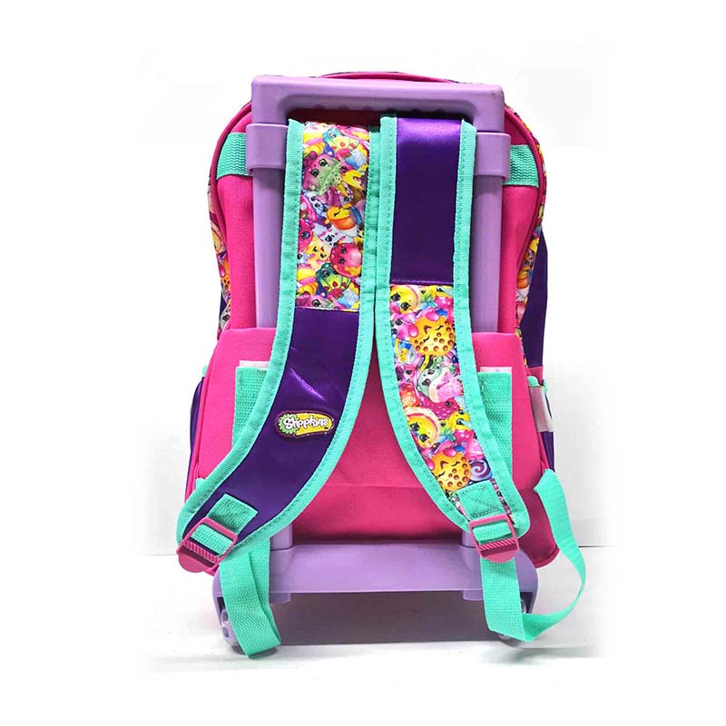 Mochila de Carro Escolar ATM PACKS, Shopkins 3111-Rosa con Morado
