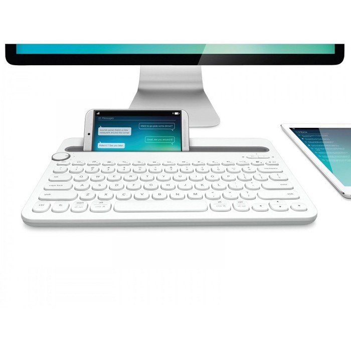 Teclado Logitech Bluetooth Multi-Device Keyboard K480 blanco