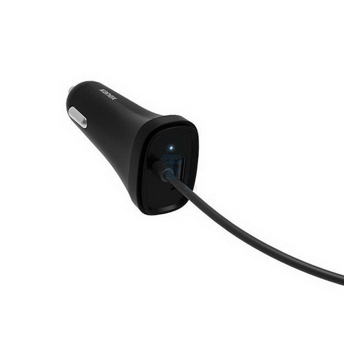 Cargador de coche Kanex 4.0 A Hard-Wired USB-C Car Charger con  USB Port - 4 ft/1.2m negro