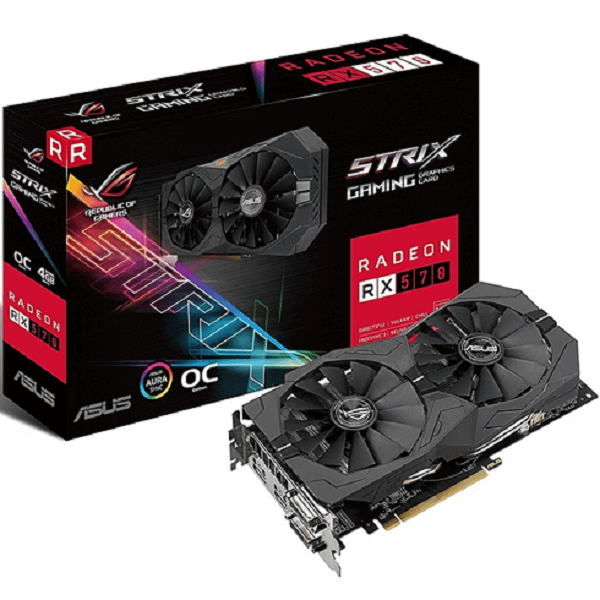 Tarjeta De V?deo AMD Radeon Asus ROG Strix RX 570 OC 4GB ROG-STRIX-RX570-O4G-GAMING GDDR5 PCI-E