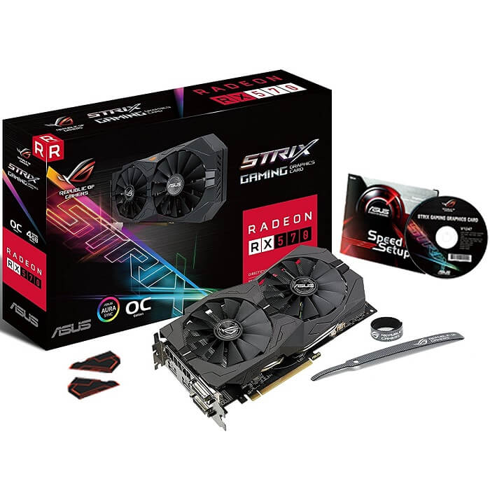Tarjeta De V?deo AMD Radeon Asus ROG Strix RX 570 OC 4GB ROG-STRIX-RX570-O4G-GAMING GDDR5 PCI-E