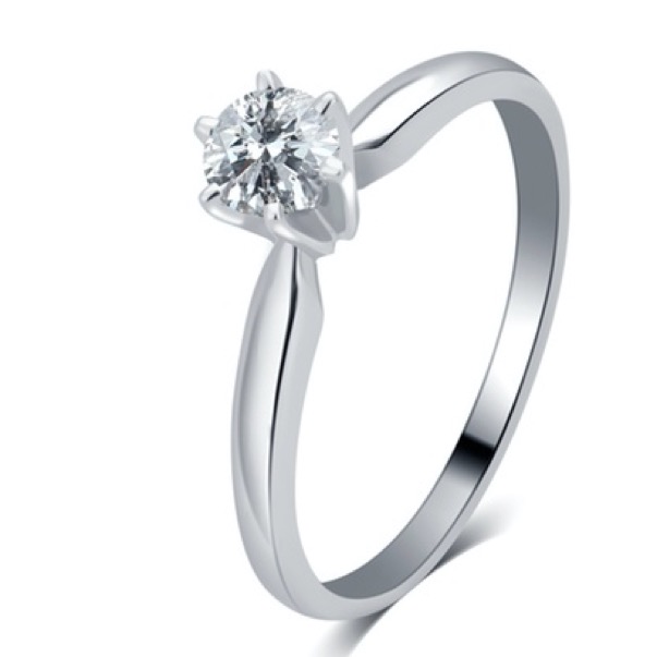 Anillo Svetlana Petrov® De Oro Blanco De 14K Con Brillante Sintético De 30 Pts
