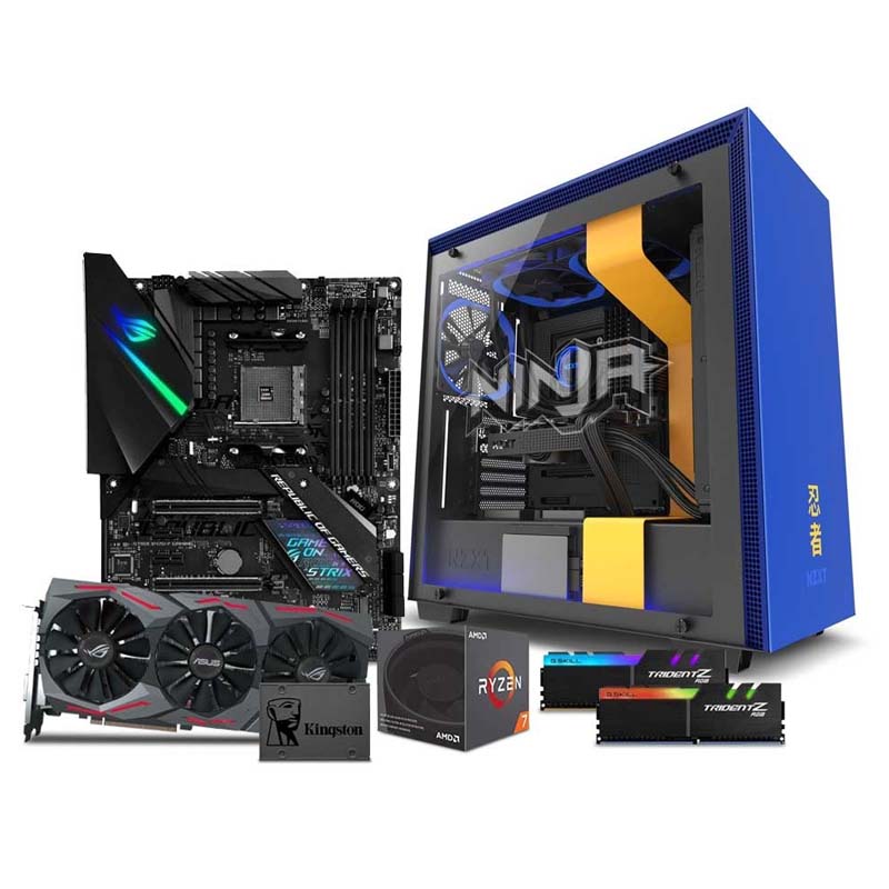 Computadora Pc Gamer Rx 580 Ryzen 7 Ssd 120 16gb 1tb Ninja