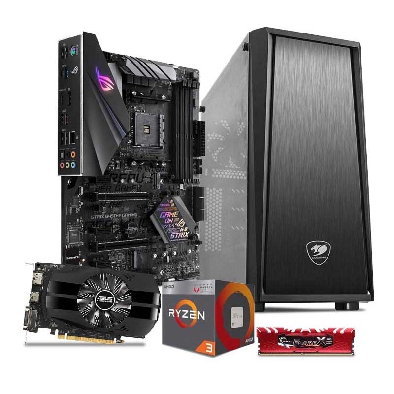 Computadora Pc Gamer Gtx 1050 2gb Ryzen 3 1tb 8gb 80+ Rog