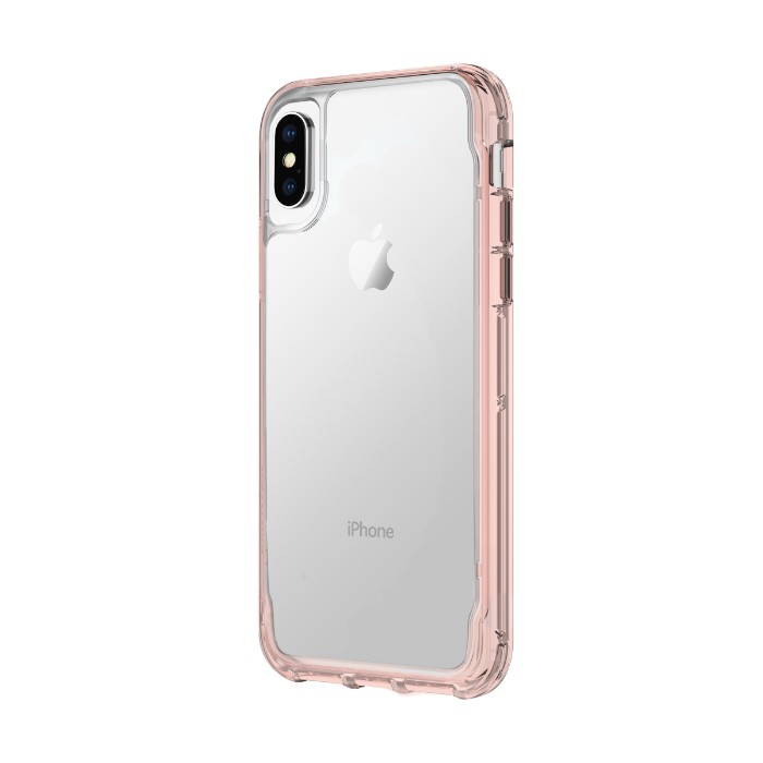 Funda Griffin Survivor Clear for iPhone X Rosa Oro