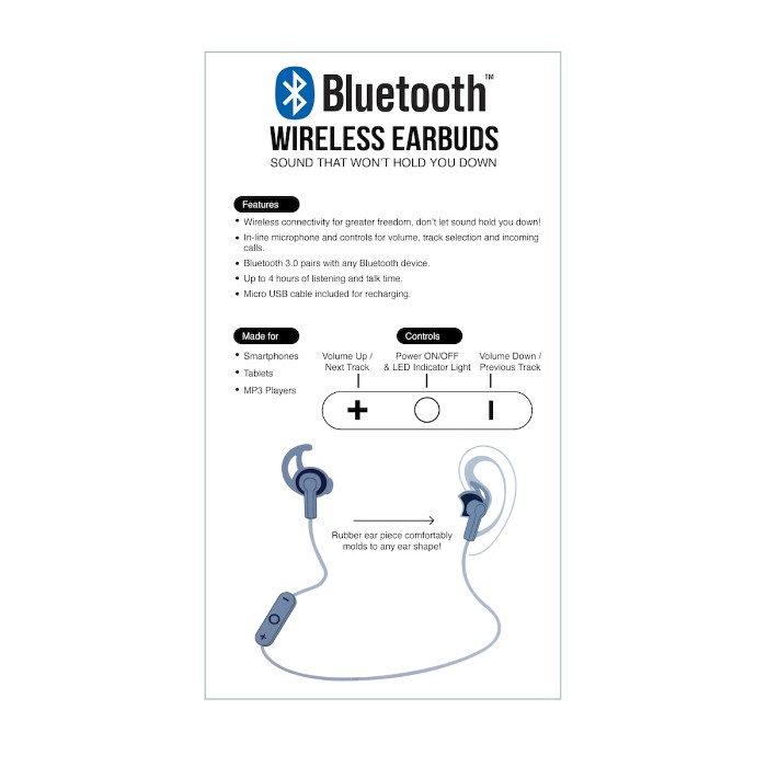 Audifonos GEMS Earbuds - Wireless/Bluetooth -Blanco
