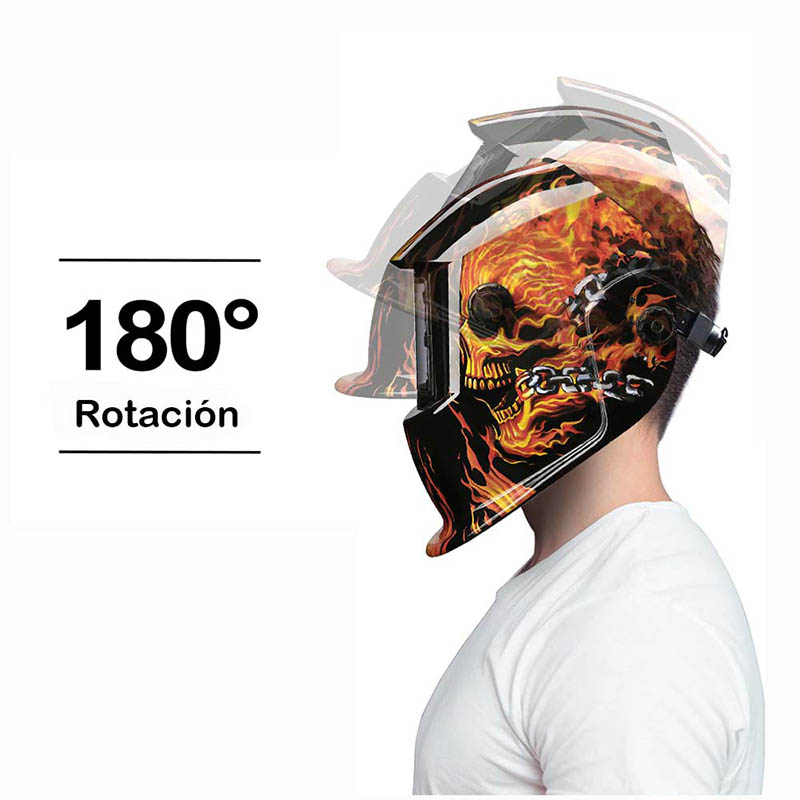 Careta Para Soldar Fotosensible Auto Oscurecimiento Calavera