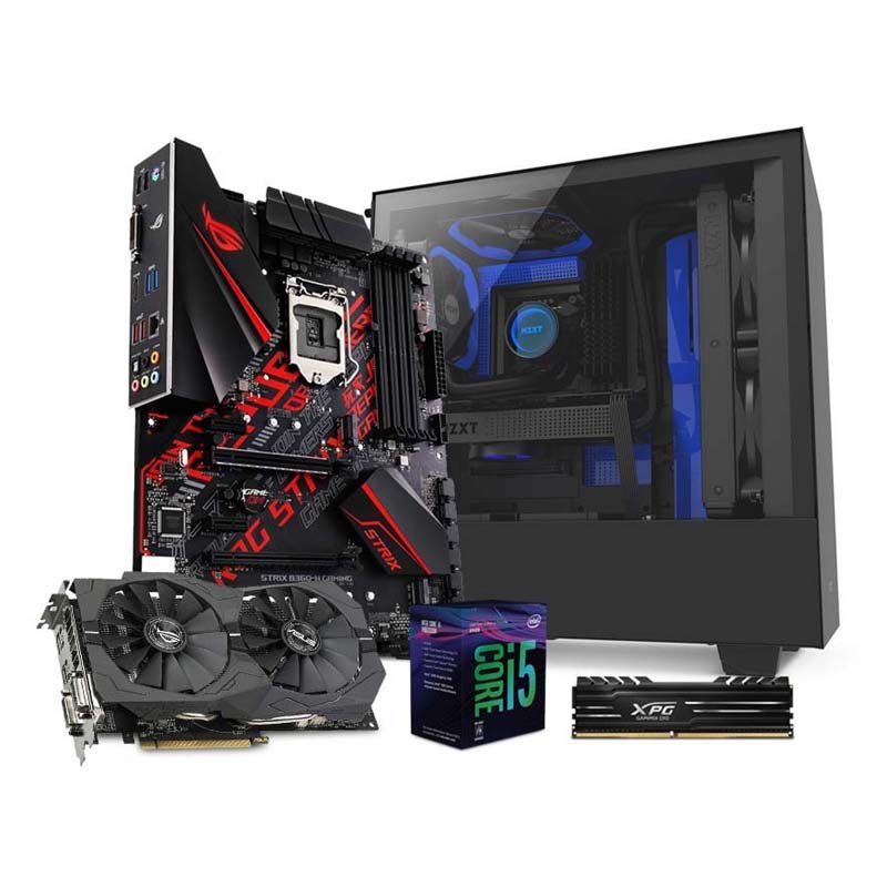 Computadora Pc Gamer Rx 570 4gb Intel I5 1tb 8gb 80+ Rog