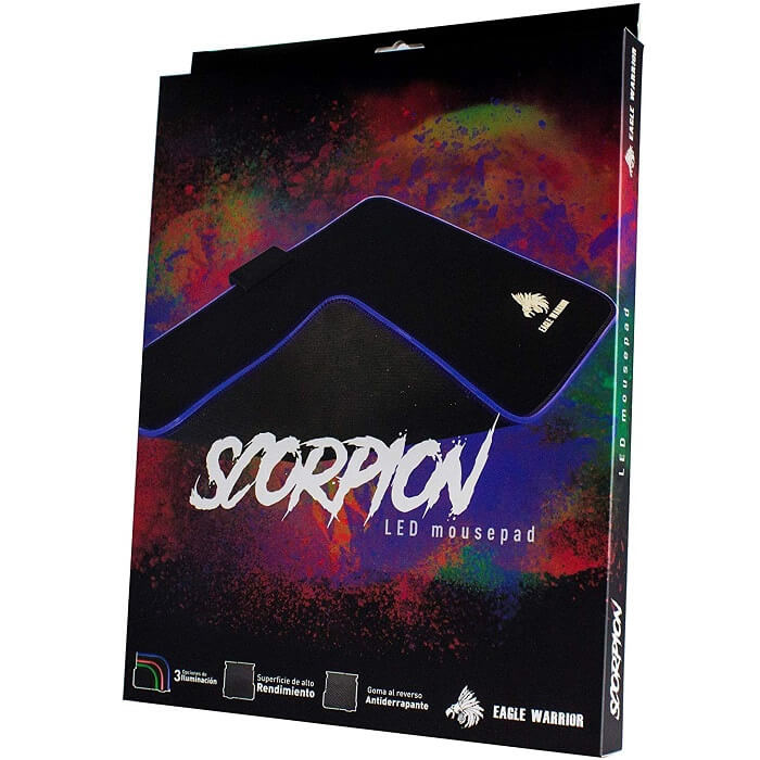 MousePad Eagle Warrior Scorpion LED USB AMPADSOFTRGBEGW