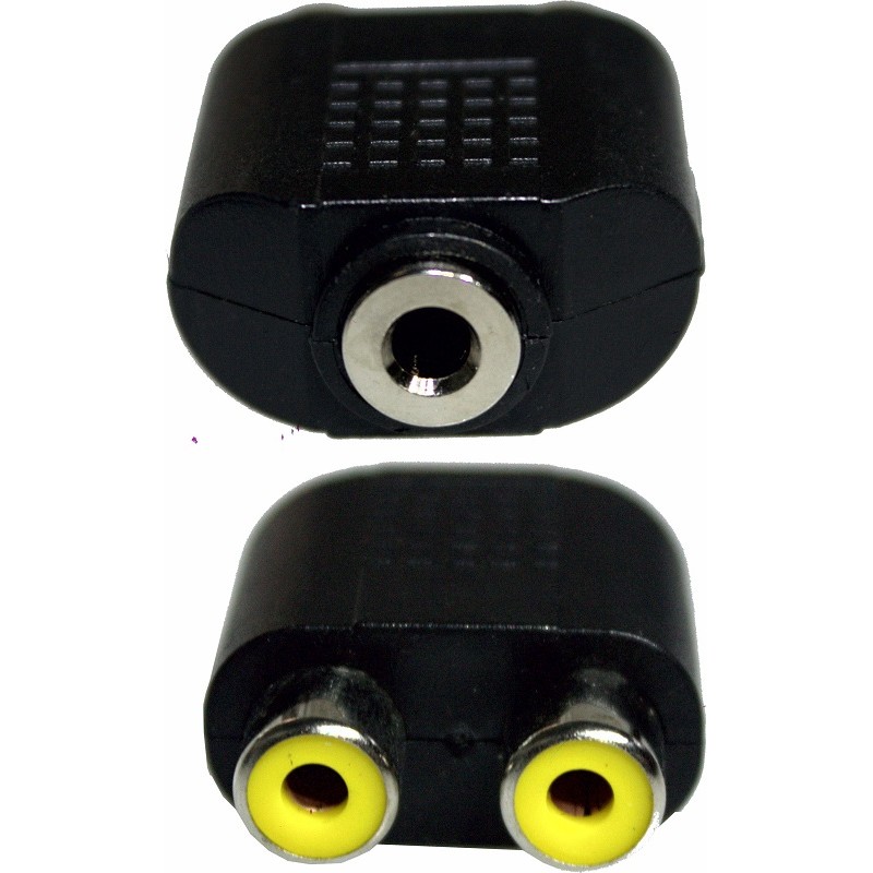 ADAPTADOR 2 JACK RCA A JACK 35 MM ST