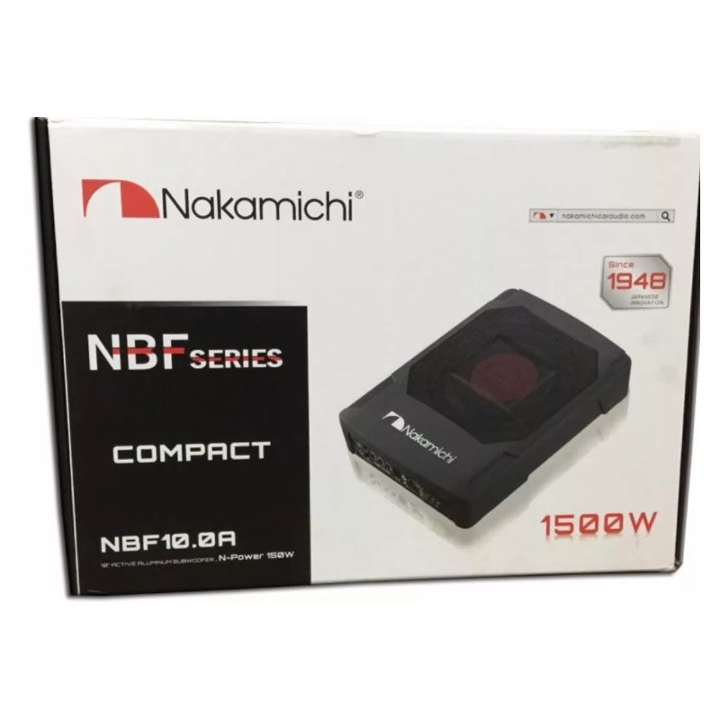 SUBWOOFER AMPLIFICADO NAKAMICHI 10 PULGADAS SLIM NBF100A 