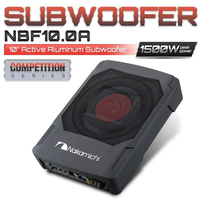 SUBWOOFER AMPLIFICADO NAKAMICHI 10 PULGADAS SLIM NBF100A 