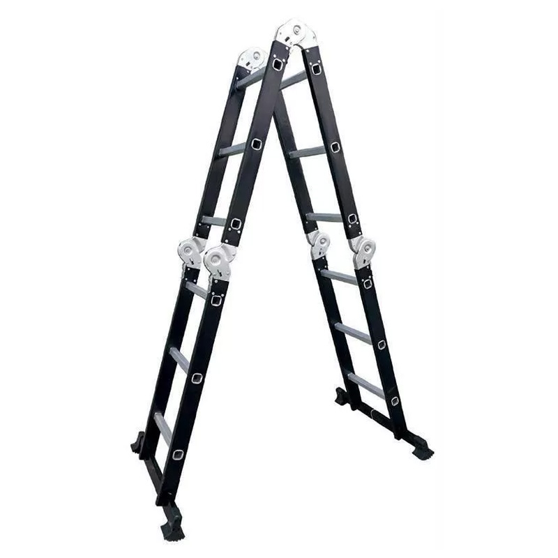 Escalera Multiposiciones 12 Peldaños 150Kg Negro Peldaños