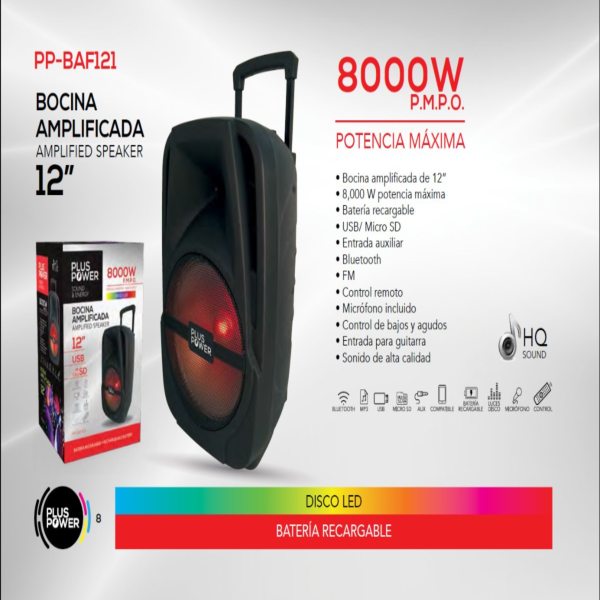 Bafle Amplificado 12 Pulgadas