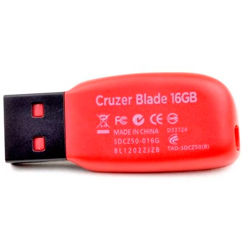 Memoria USB 16GB Sandisk Cruzer Blade USB 2.0 SDCZ50-016G-B35