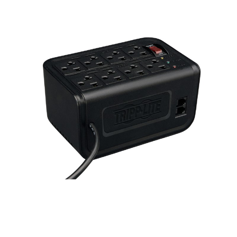 Regulador de Voltaje Tripp-Lite VR1208R con 8 Tomacorrientes CST