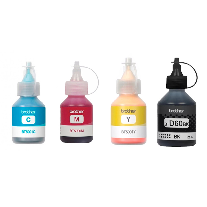 Pack De 4 Botellas De Tinta Brother Para T310 T510W T710 T910