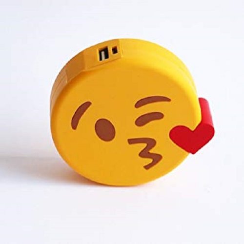 Batería de emergencia para celular o tablet en forma de emojis beso 