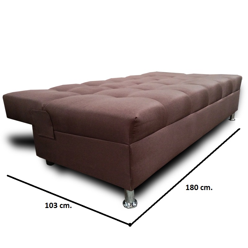 Sofa cama Alex Lino Brown Maderian // ENTREGA A CDMX Y ZONA METROPOLIT