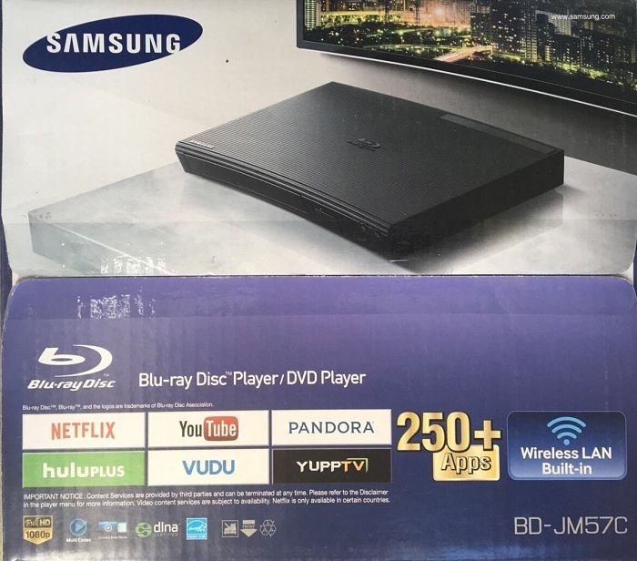 Samsung Blu-Ray, HDMI, WiFi, Smart TV BDJM57