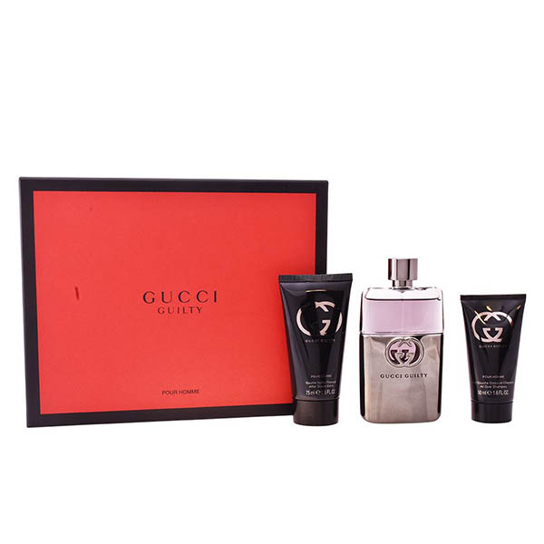 Gucci Guilty para hombre Edt 90 ml + After Shave 75 ml + Gel de baño 50 ml