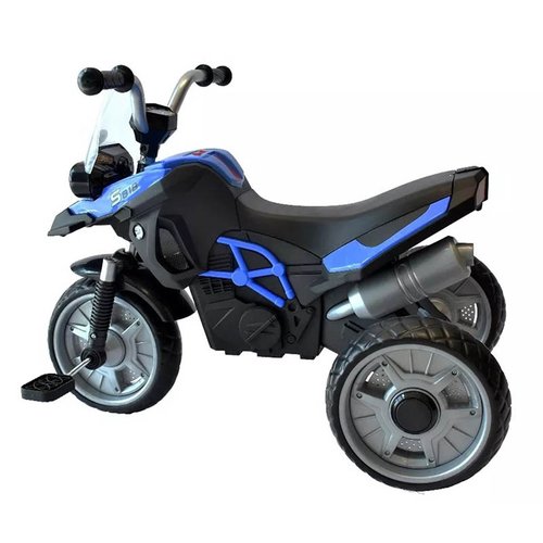 Moto 3 Llantas de Goma y Pedales - Azul