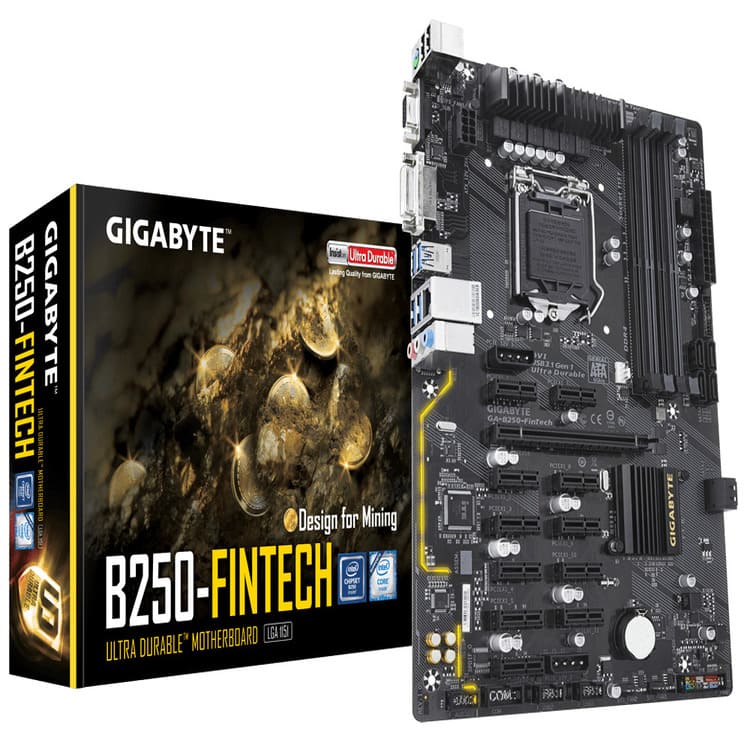 Tarjeta Madre GIGABYTE GA-B250-FinTech Socket 1151 Intel 4xDDR4