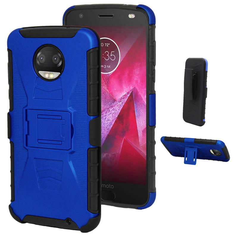 Funda Clip 3 en 1  Moto Z2 Play & Z2 Force XT1710-89 Protector Case Uso Rudo Elux