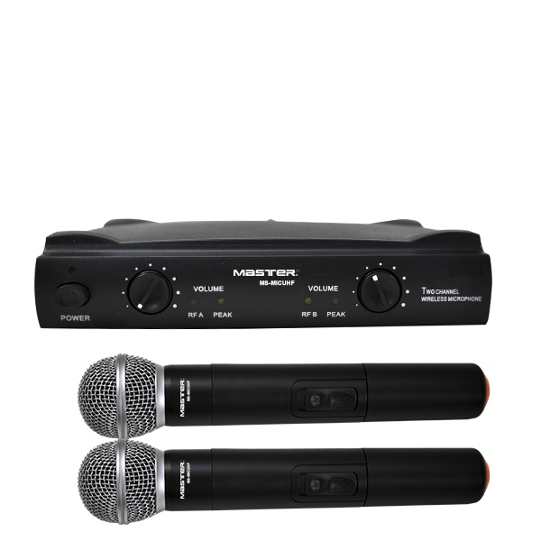 Sistema De 2 Micrófonos Inálambricos Vhf Ms-Micuhf