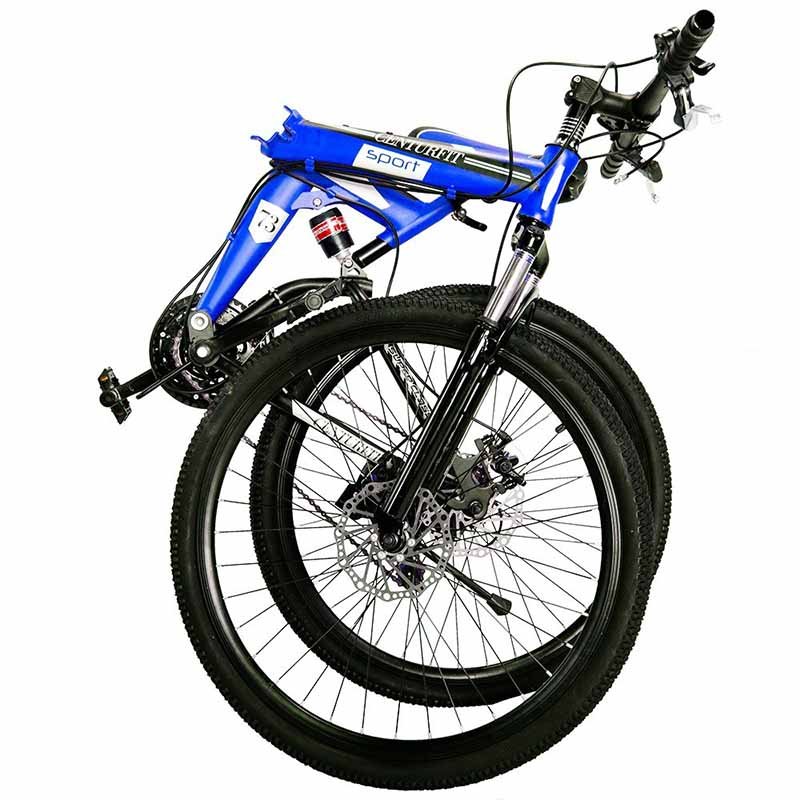Bicicleta Montaña Plegable Rodada 26 - 21 Velocidades Centurfit Azul