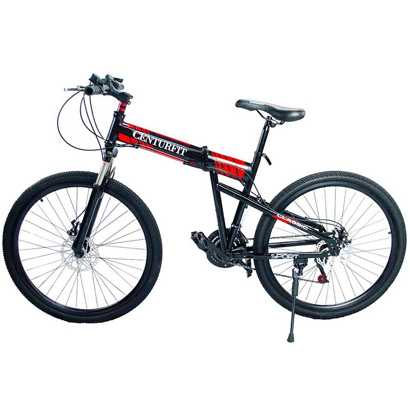 Bicicleta Plegable de Montaña Rodada 26 Deportiva 21 Velocidades Ruta Ciclismo Urbana Roja Centurfit 