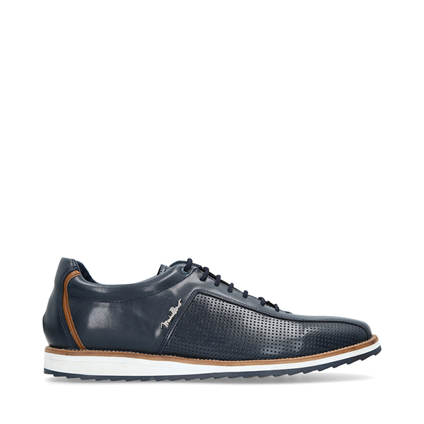 Zapatos con Agujeta Michel Domit de Piel Azul | Pitea 6851 1Ps