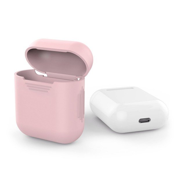 Funda protectora de silicona compatible con el estuche de Airpods 2 y 1  generación de Apple (paquete de 2), color rosa-turquesa