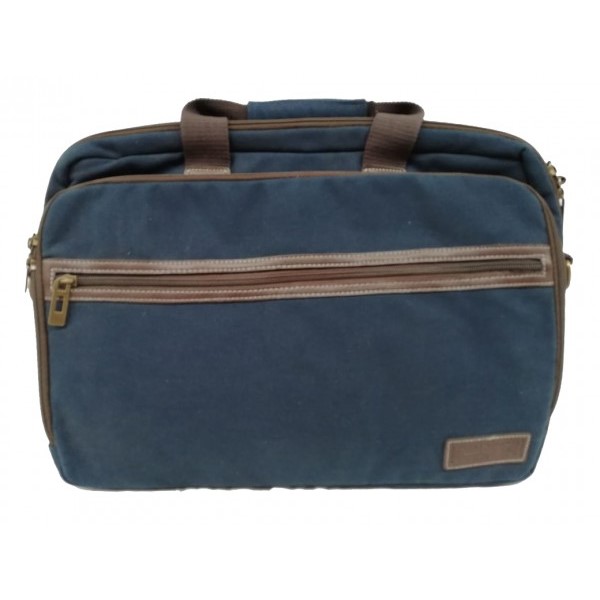 Maleta tipo portafolio overton double gusset briefcase color azul marino 