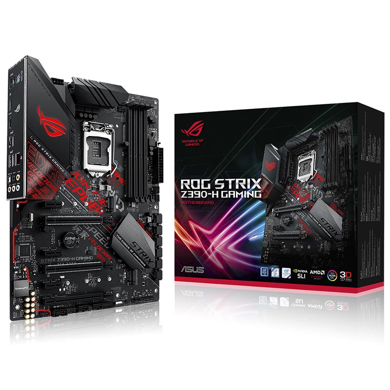 TARJETA MADRE ASUS ATX ROG STRIX Z390-H GAMING, S-1151, INTEL Z390, 64GB DDR4